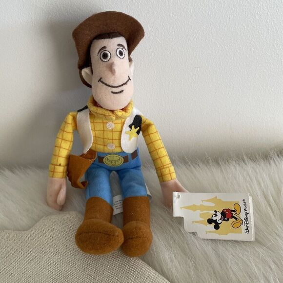 Vintage Y2K Woody Beanbag Stuffy Toy Story Character 10” NWT Disney - Picture 1 of 6